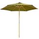 16. PARASOL OGRODOWY DREWNIANY 250CM SKŁADANY ZIELONY