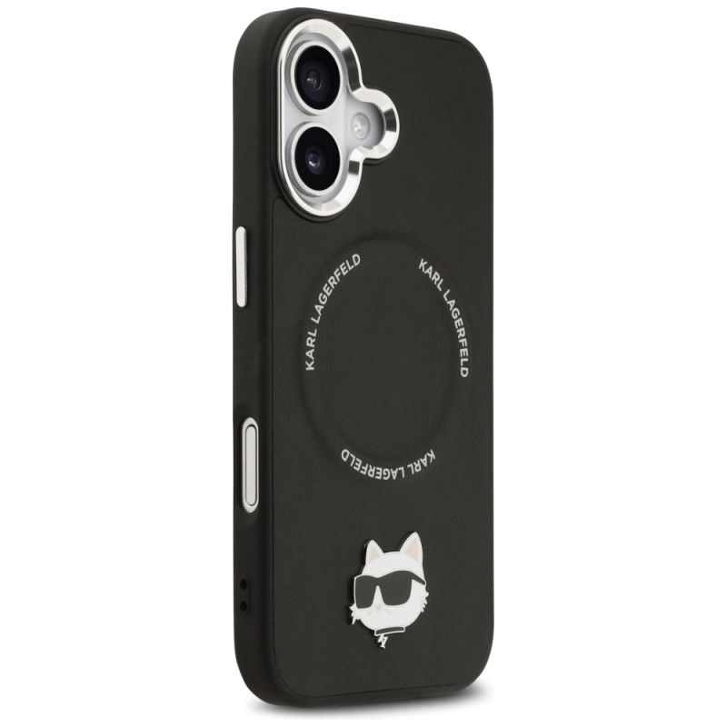 4. Etui Karl Lagerfeld Choupette Pin MagSafe do iPhone 17 - czarne