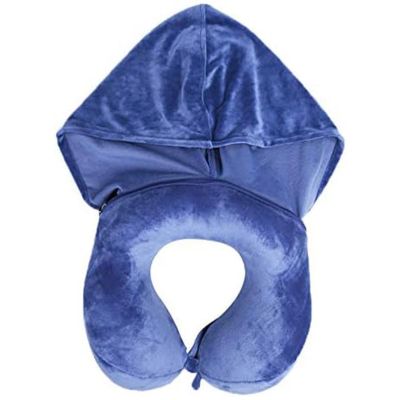 2. TRAVEL BLUE PODUSZKA Z PIANKI MEMORY TRANQUILITY HODDIE Z KAPTUREM