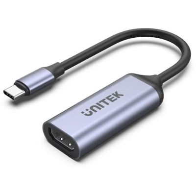 9. UNITEK V1416B adapter kablowy 0,15 m USB Type-C HDMI Szary