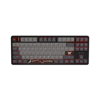 KLAWIATURA DLA GRACZY FURY KANABO K6 US PODŚWIETLENIE RGB MAGNETYCZNA CZARNO-SZARA