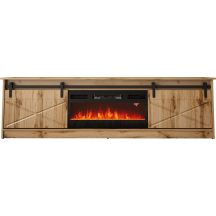 Szafka RTV GRANERO+kominek 200x56,7x35 dąb wotan