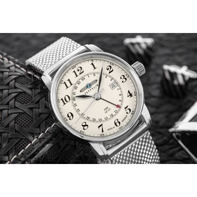 4. Zegarek Męski ZEPPELIN LZ127 Graf Zeppelin GMT 7642M-5 + BOX