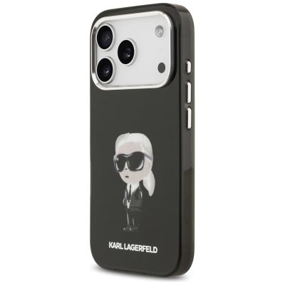 2. Etui Karl Lagerfeld IML Aquarelle Karl & Logo MagSafe na iPhone 17 Pro - czarne