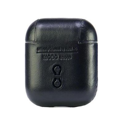 5. Etui Audi Leather Big Logo na AirPods 1 / 2 - czarne