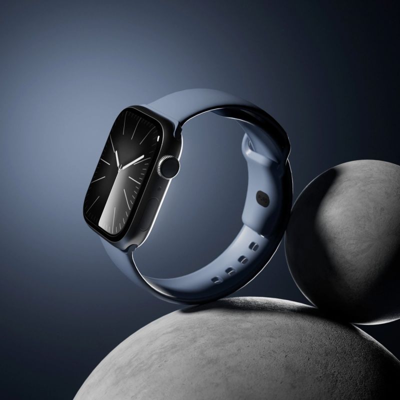 8. Pasek Puro Icon na Apple Watch 44/45/46/49mm - niebieski