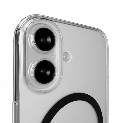 6. Etui Puro Lite Mag TPU+PC kompatybilne z MagSafe na iPhone 17 - przezroczyste z czarnym pierścieniem