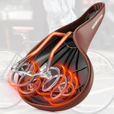 9. Siodełko rowerowe Rockbros 6800S retro komfortowe - brązowe