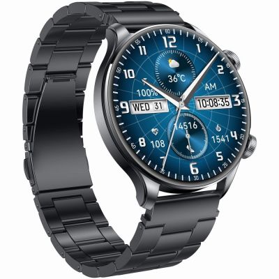 9. Smartwatch Gravity Czarny Pasek + Bransoleta GT35-2