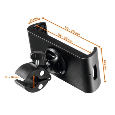 7. Durable Tought Clamp XL Uchwyt pasywny Komputer przenośny, Telefon komórkowy/Smartfon, Tablet/UMPC Czarny