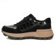 3. Skórzane sneakersy damskie na koturnie lakierowane czarne Filippo DP7988