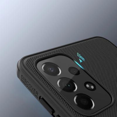 10. Nillkin Super Frosted Shield Pro wytrzymałe etui pokrowiec Samsung Galaxy A73 niebieski