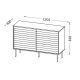 4. Komoda 1D3S CORTINA 120x40x81 czarny