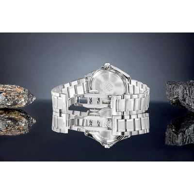 6. Zegarek Męski Giewont Elegance Sapphire Srebrno Niebieski GW5160-B3