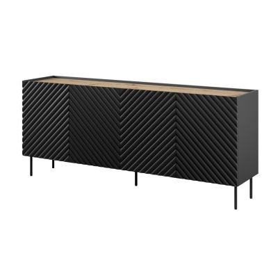 Komoda 4D2SZ ONDA 200x45x85 czarny