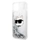 6. Etui Karl Lagerfeld Glitter Choupette Head na iPhone 14 Plus - srebrne
