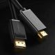 17. Ugreen jednokierunkowy kabel z DisplayPort na HDMI 4K 30 Hz 32 AWG 2 m czarny (DP101 10202)