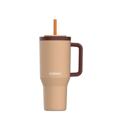 20. Kubek termiczny ze słomką Kambukka Rio Tumbler 950ml, Almond Dream