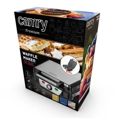 5. Gofrownica CAMRY CR 3025 (1150W; kolor czarny)