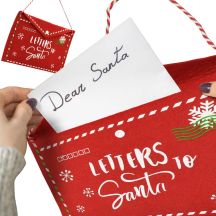 KOPERTA ŚWIĄTECZNA LIST DO ŚWIĘTEGO MIKOŁAJA FILCOWA 26x16CM LETTERS SANTA
