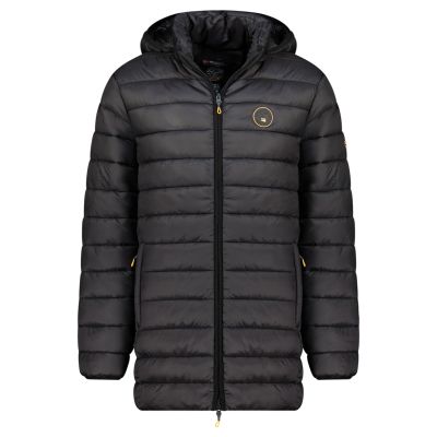 Kurtka męska Geographical Norway AMIGOMAP LONG HOOD DB BLACK MEN 233 BLACK (WZ5085H/GN-NOIR)