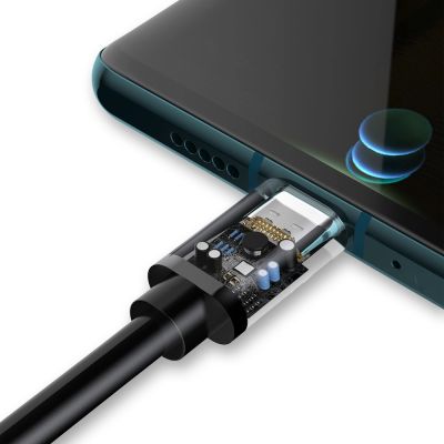 8. Dudao kabel przewód USB - USB Typ C Super Fast Charge 1 m czarny (L5G-Black)