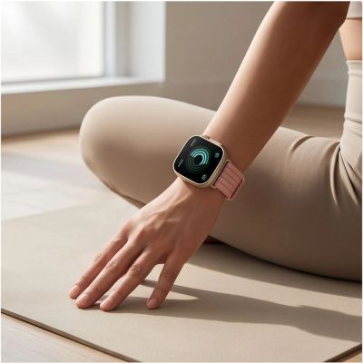 5. Pasek Tech-Protect Nylon an Huawei Watch Fit 3 / 4 / 4 Pro / 5 / 5 Pro - różowy
