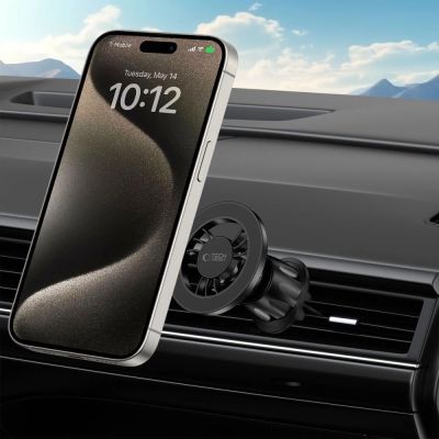 8. Uchwyt Tech-Protect N56 samochodowy na telefon magnetyczny z MagSafe do kratki nawiewu - czarny