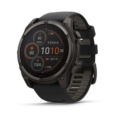 24. Zegarek Garmin Fenix 8 Solar Sapphire Titanium Carbon Grey DLC Black