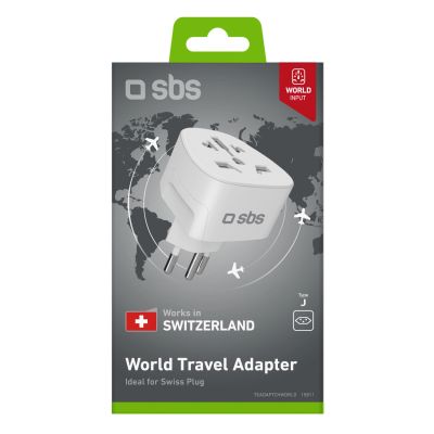 2. Adapter podróżny SBS CH - uniwersalny - biały