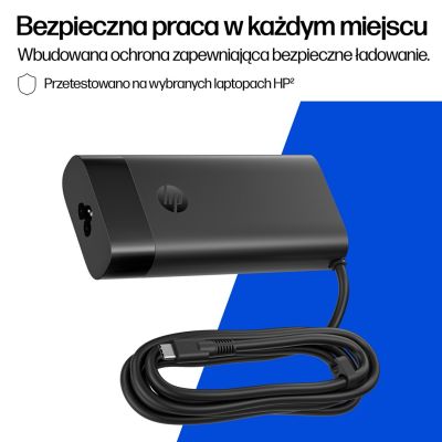 9. Zasilacz sieciowy HP 140W Laptop Charger USB-C czarny B7NM4AA