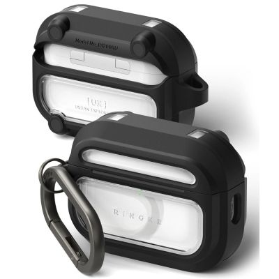 Etui Ringke UX Magnetic na AirPods Pro 3 - czarno-przezroczyste