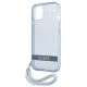 6. Etui Guess Translucent Strap na iPhone 13 mini - niebieskie