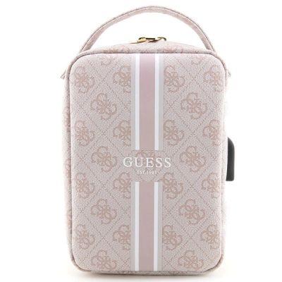 2. Torba organizer Guess 4G Printed Stripes - różowa