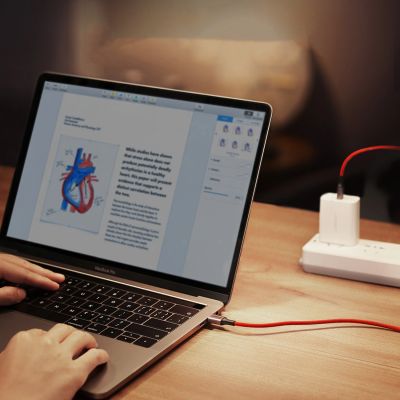 13. Kabel Ugreen US294 USB-C - USB-C 3A 480Mb/s 1m - czerwony