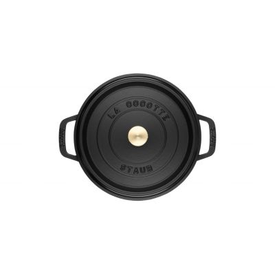 4. Garnek żeliwny okrągły Staub - Czarny, 2.2 ltr