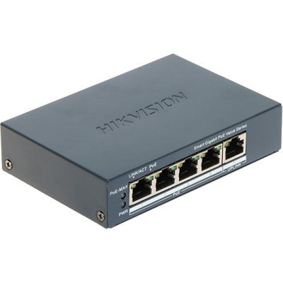 2. Hikvision DS-3E1505P-EI/M(O-STD) 4-portowy inteligentny przełącznik POE Gigabit Ethernet