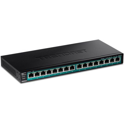 2. Trendnet TPE-TG161H przełącznik sieciowy Gigabit Ethernet (10/100/1000) Obsługa PoE Czarny