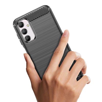 6. Elastyczne etui wzór karbon do Samsung Galaxy M14 Carbon Case - czarne