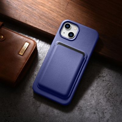 18. iCarer Case Leather pokrowiec etui z naturalnej skóry do iPhone 14 Plus jasnofioletowy (kompatybilne z MagSafe)