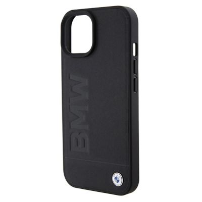 6. Etui BMW Signature Logo Imprint MagSafe do iPhone 15 - czarne