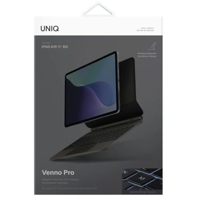 7. Etui UNIQ Venno Pro Magnetic Smart z klawiaturą na iPad Air 10.9" (2020/2022) / Pro 11" (2021/2022) / Air 11" (2024/2025/2026) - czarne