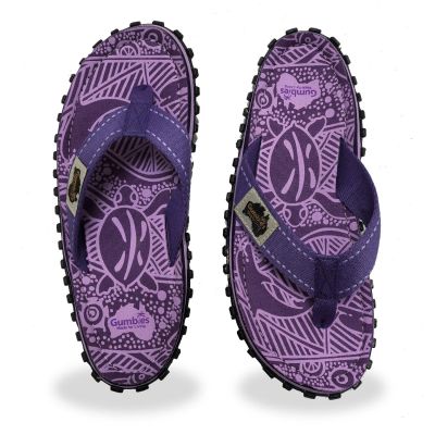 7. Japonki Gumbies Islander Flip-Flops Unisex Purple Signature GU-FFISL151