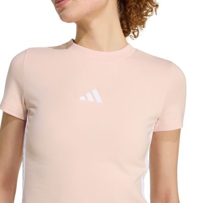 5. Koszulka damska adidas Essentials 3-Stripes Slim Baby pastelowy róż KD2343