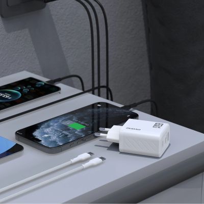 3. Ładowarka sieciowa Dudao A29C 65W GaN + kabel USB-C - biała