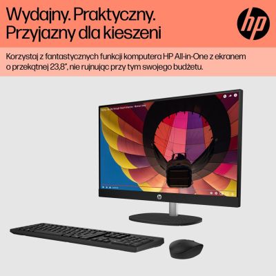 2. HP AiO 24-cr0312nw Ryzen 5 7520 23.8" FHD IPS 250nits AG 16GB DDR5 SSD512 Radeon 610M Cam720p kB+Mouse Win11 Shell White 2Y
