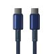 2. Kabel Baseus Tungsten Gold USB-C / USB-C 100W 2m - granatowy