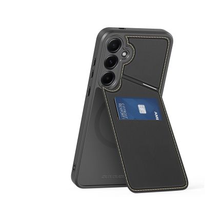 16. Etui Dux Ducis Rafi II na Samsung Galaxy S25 z podstawką i portfelem - czarne
