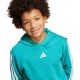4. Bluza dla dzieci adidas 3 Stripes Fleece Hoodie 225 turkusowa JN2417