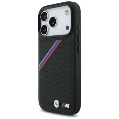 2. Etui BMW M Tricolor Metal Logo MagSafe do iPhone 17 Pro - czarne